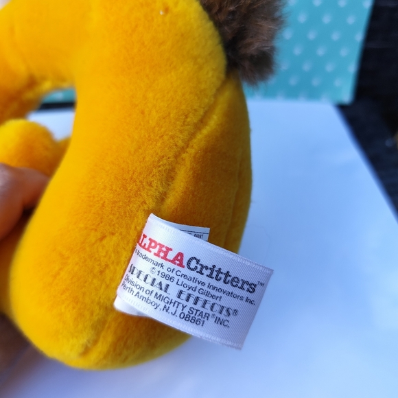 Geet Alpha Critters Vintage Plush 1986 Letter G - Picture 5 of 6